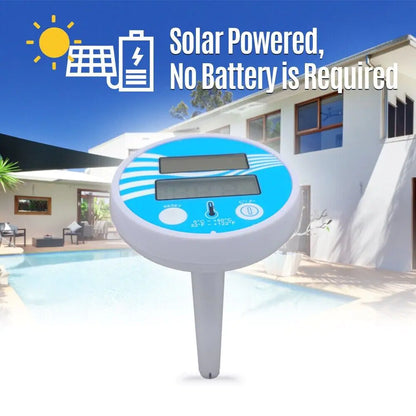 Digital Solar Powered Outdoor Floating Waterproof Rainproof Pool SPA Thermometer