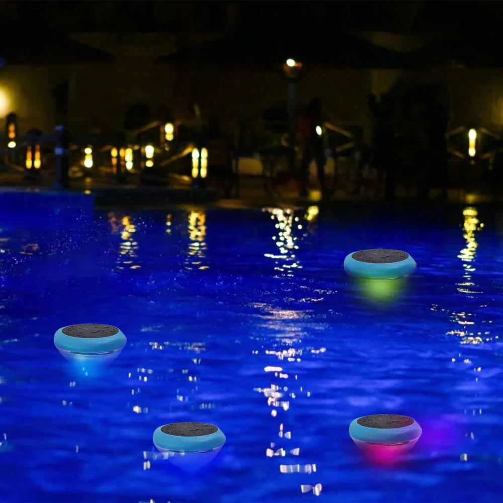 Lámpara LED solar RGB para exteriores, para jardín, estanque, piscina, flotante, resistente al agua