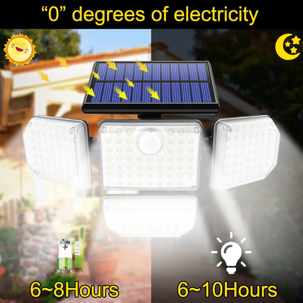 Luz LED de seguridad solar ajustable