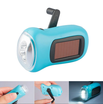 LED Solar Hand-cranked Flashlight