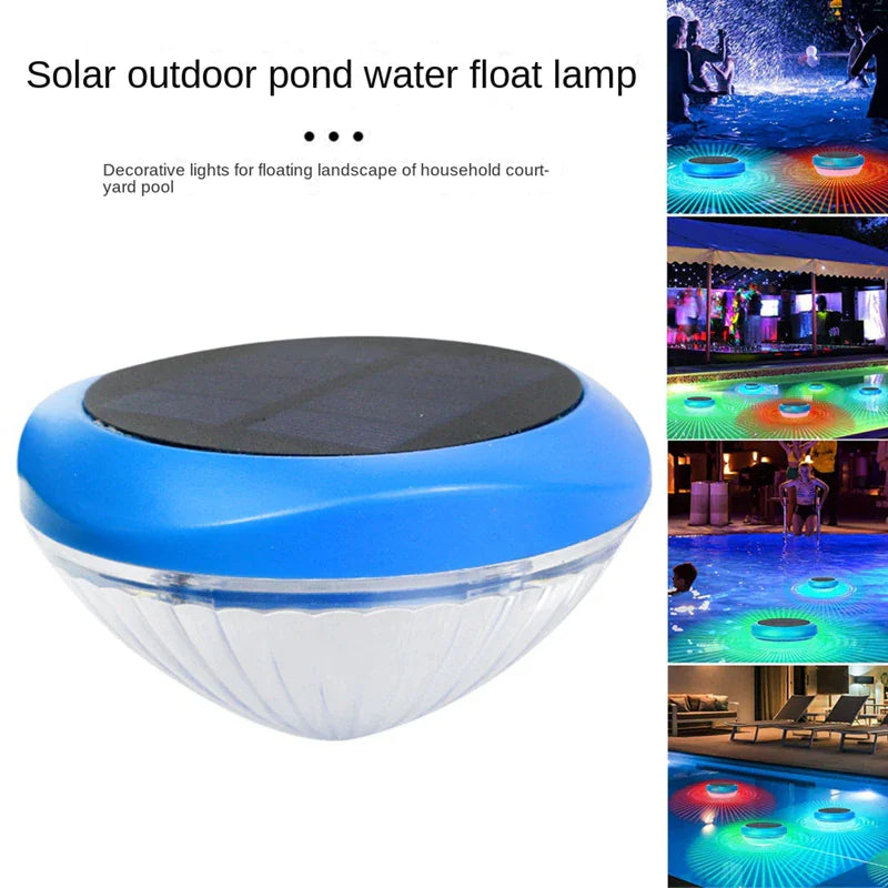 Lámpara LED solar RGB para exteriores, para jardín, estanque, piscina, flotante, resistente al agua