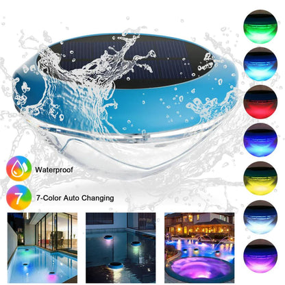 Lámpara LED solar RGB para exteriores, para jardín, estanque, piscina, flotante, resistente al agua