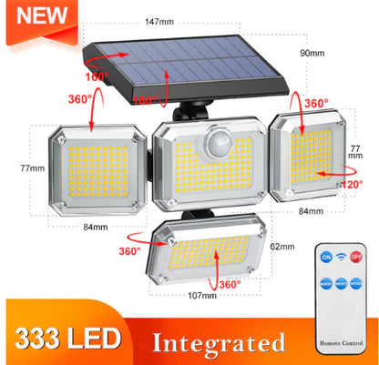 Luz LED de seguridad solar ajustable