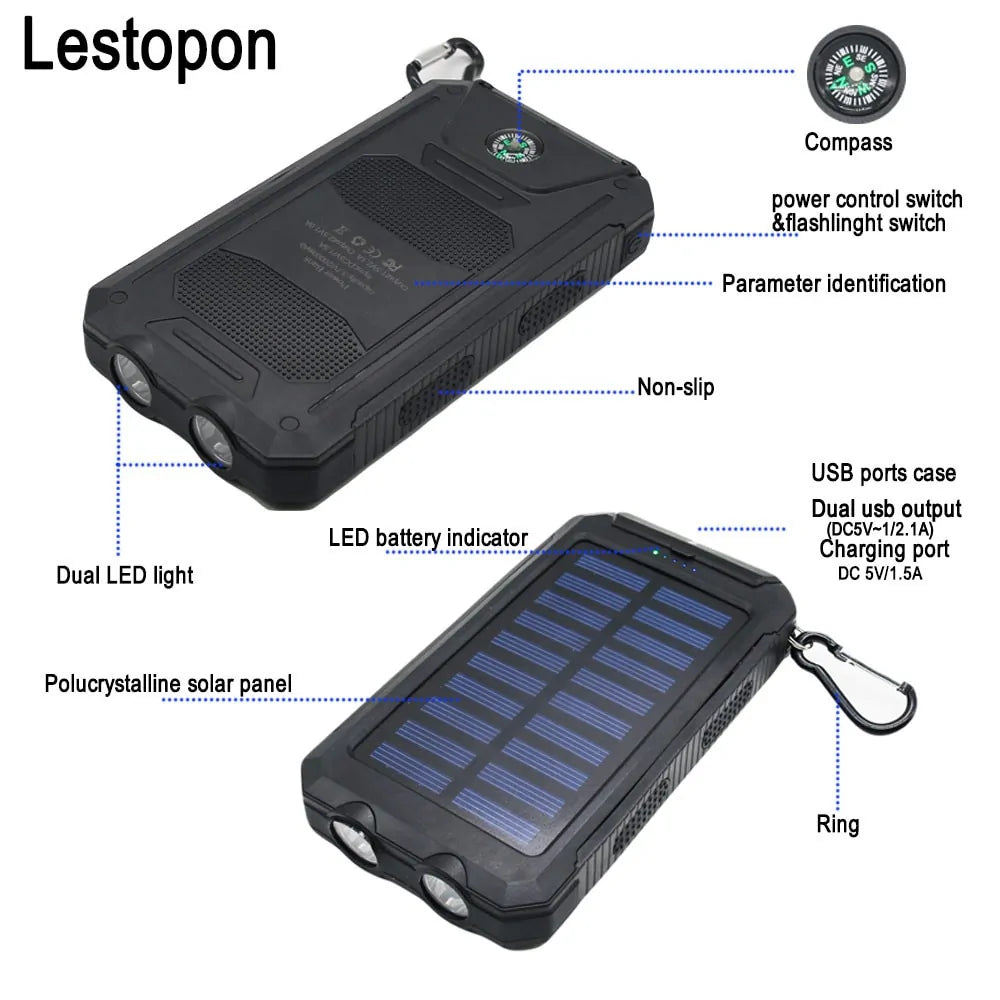 Wasserdichte Solar-Powerbank