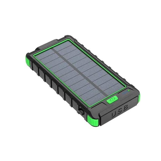 Tragbare, solarbetriebene Powerbank mit Schnellladefunktion