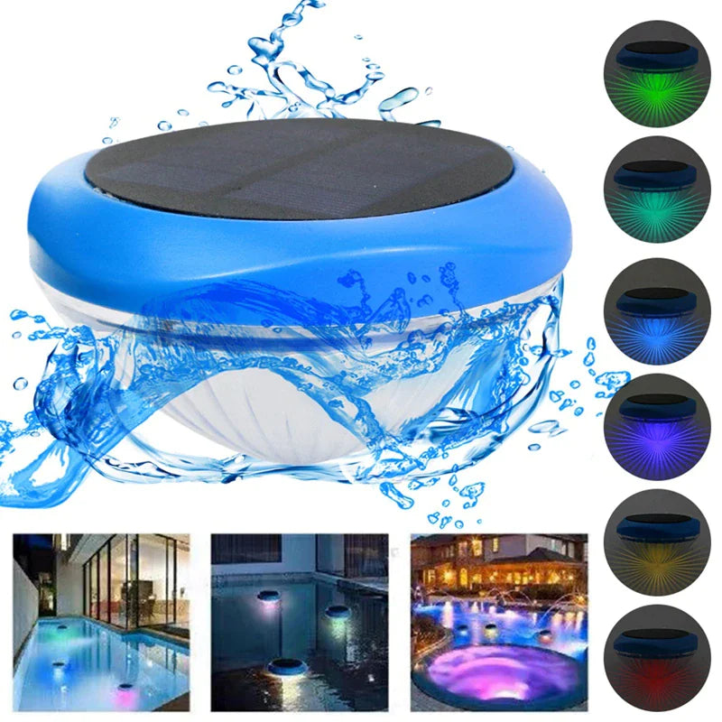 Lámpara LED solar RGB para exteriores, para jardín, estanque, piscina, flotante, resistente al agua