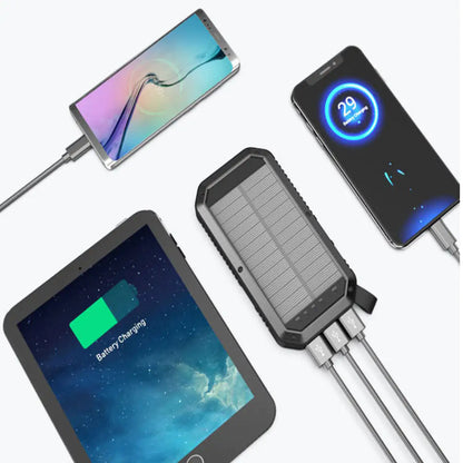 Sun Chaser Mini Solar Powered Wireless Phone Charger 10,000 mAh With LED Flood Light