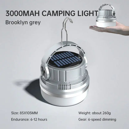 Luz de emergencia solar para acampar