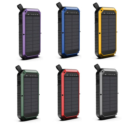 Sun Chaser Mini Solar Powered Wireless Phone Charger 10,000 mAh With LED Flood Light