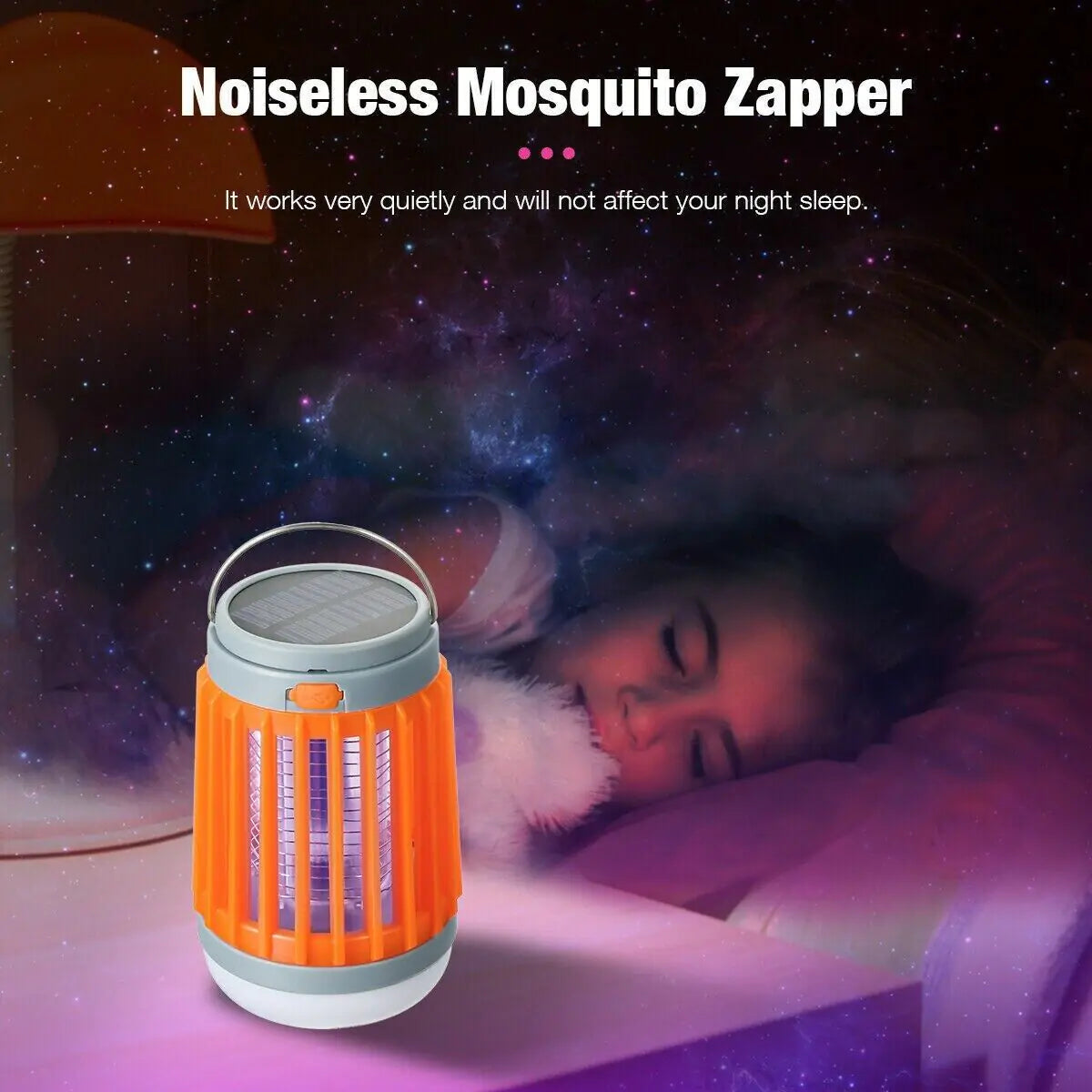 Lámpara matamosquitos con energía solar y USB, electrónica, trampa para insectos y moscas