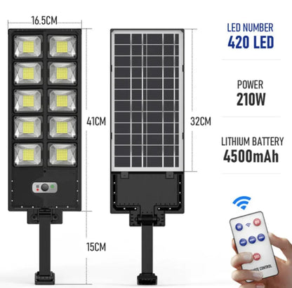 Nueva farola solar de doble hilera