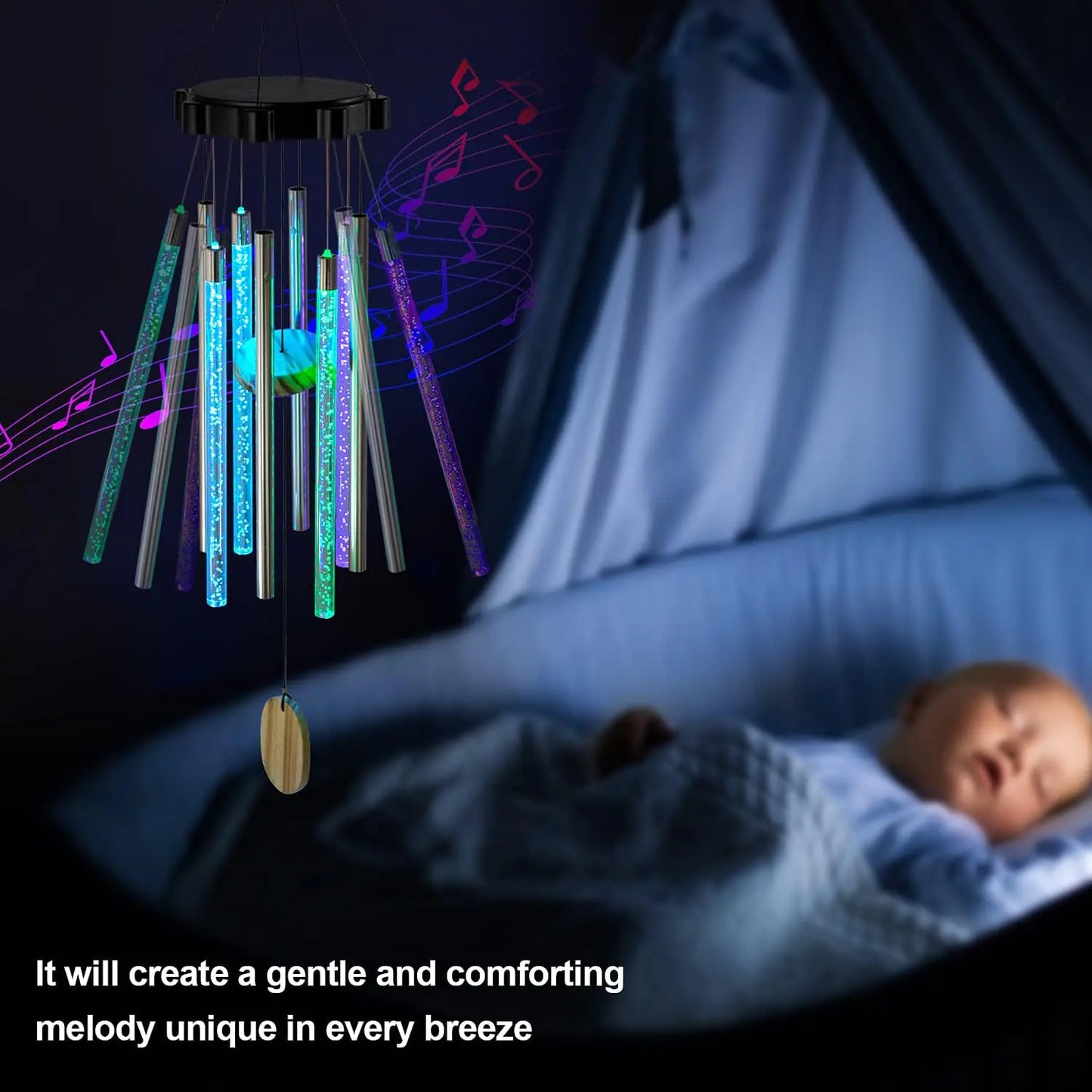 Solar Powered LED Windchimes