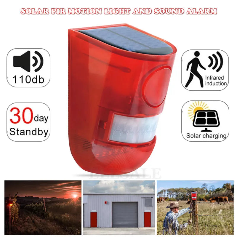 Solar Infrared Motion Sensor Alarm